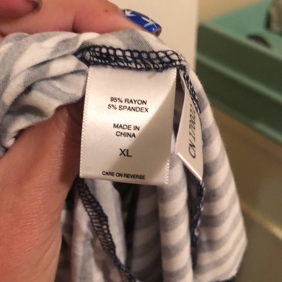 Navy & White Strip Dress - Picture 4 of 4